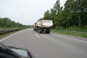 LKW umgestuerzt A 1 Rich Saarbruecken P265